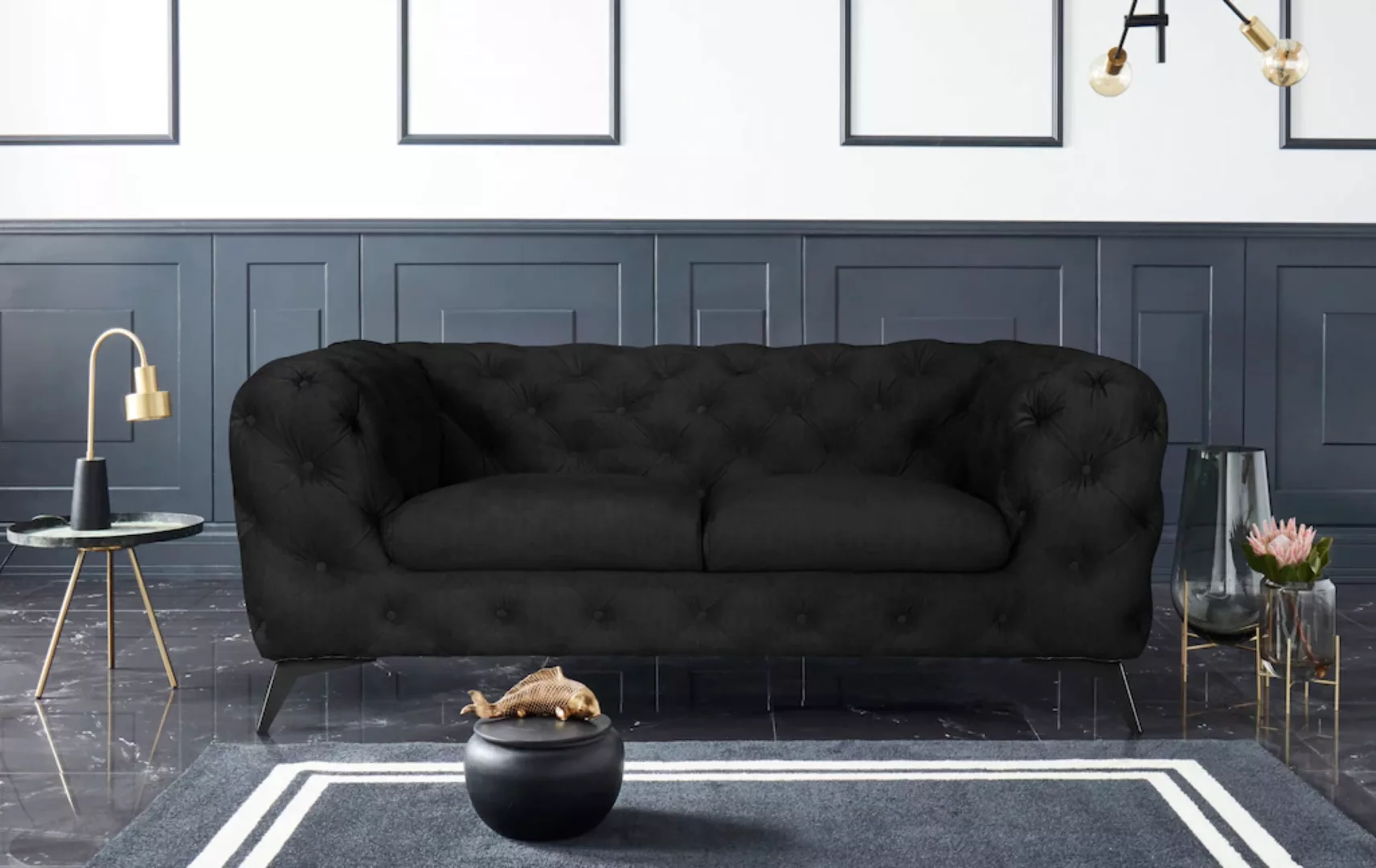 Leonique Chesterfield-Sofa "Glynis", aufwändige Knopfheftung, moderne Chest günstig online kaufen