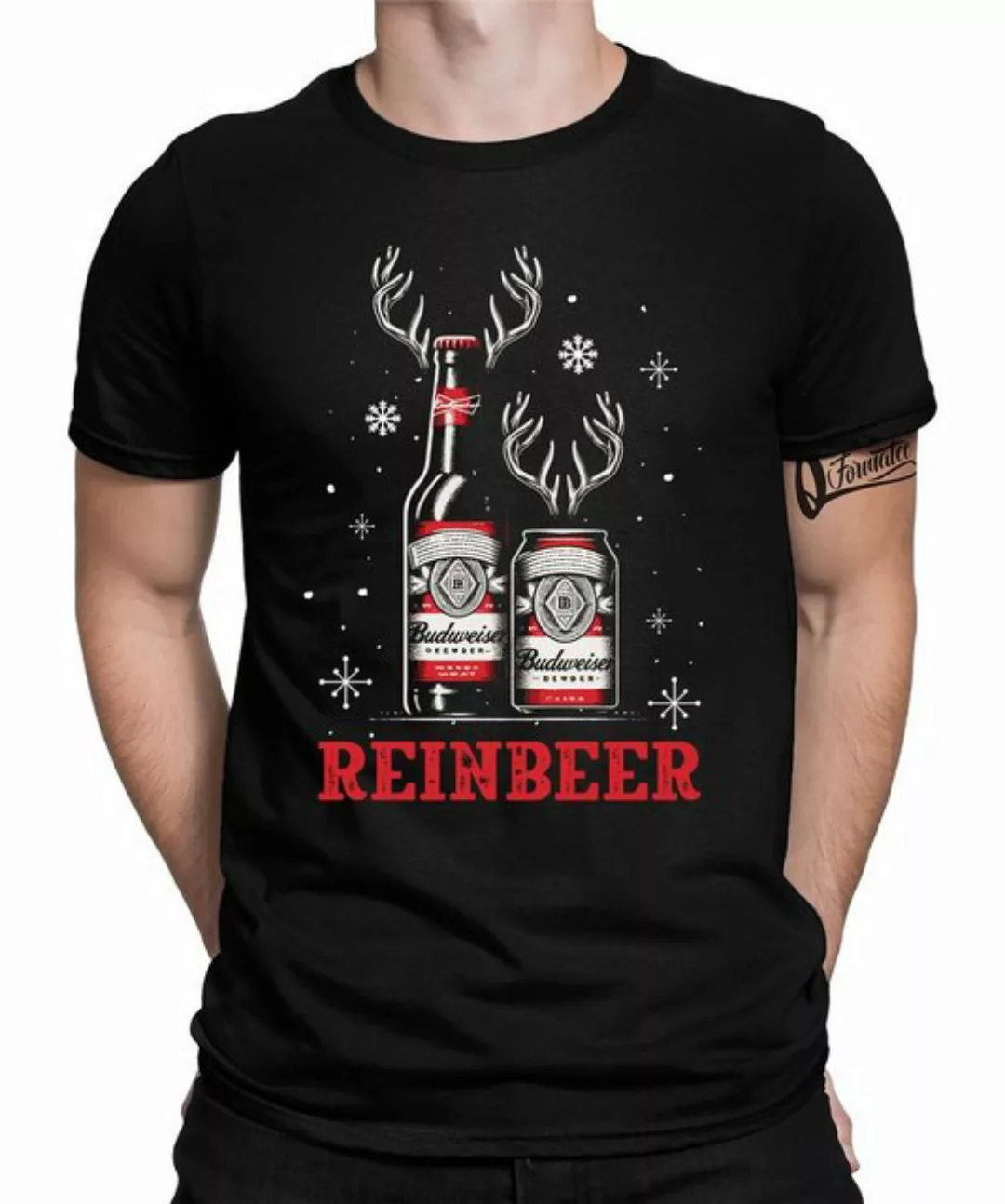 Quattro Formatee Kurzarmshirt Reinbeer Bier - Weihnachten X-mas Weihnachtsg günstig online kaufen