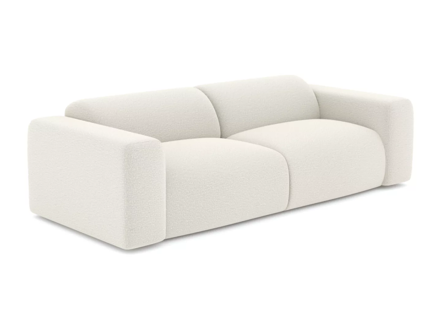 Sofa 4-Sitzer - Bouclé-Stoff - Weiß - POGNI von Maison Céphy günstig online kaufen