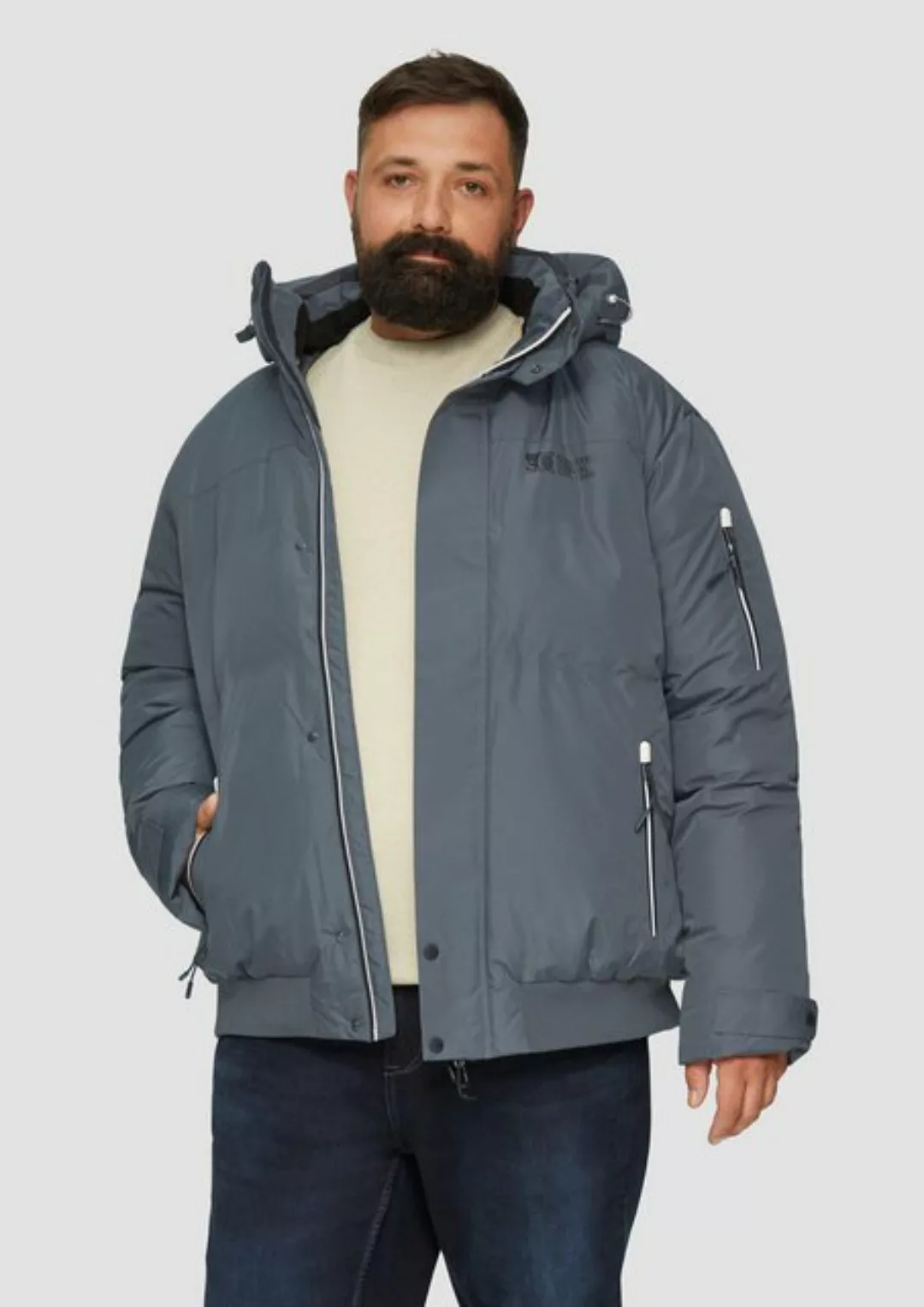 s.Oliver Outdoorjacke Wasserabweisender wattierter Blouson mit Kontrast-Det günstig online kaufen