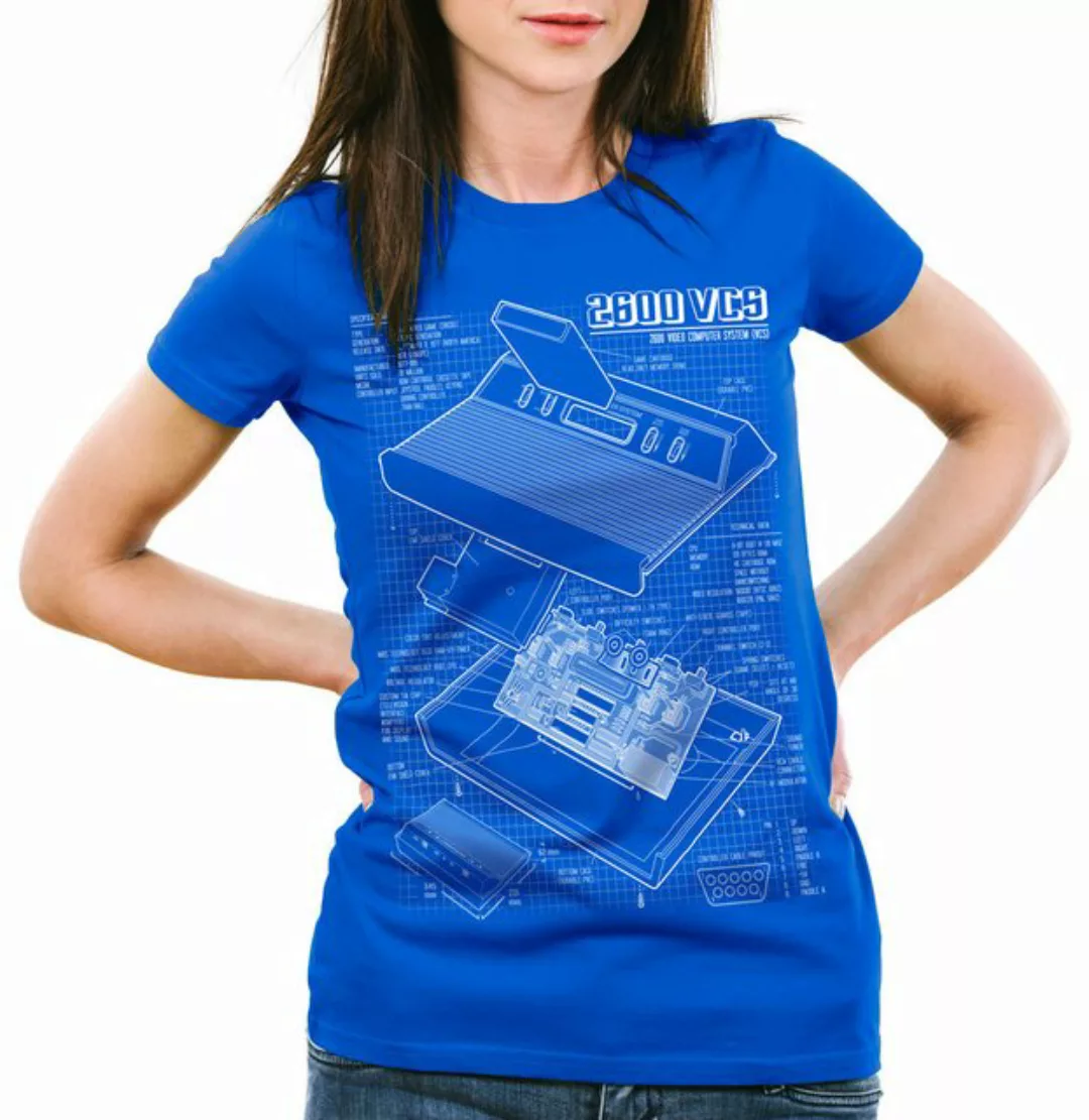 style3 T-Shirt VCS 2600 Heimcomputer Blaupause classic atari gamer80er retr günstig online kaufen