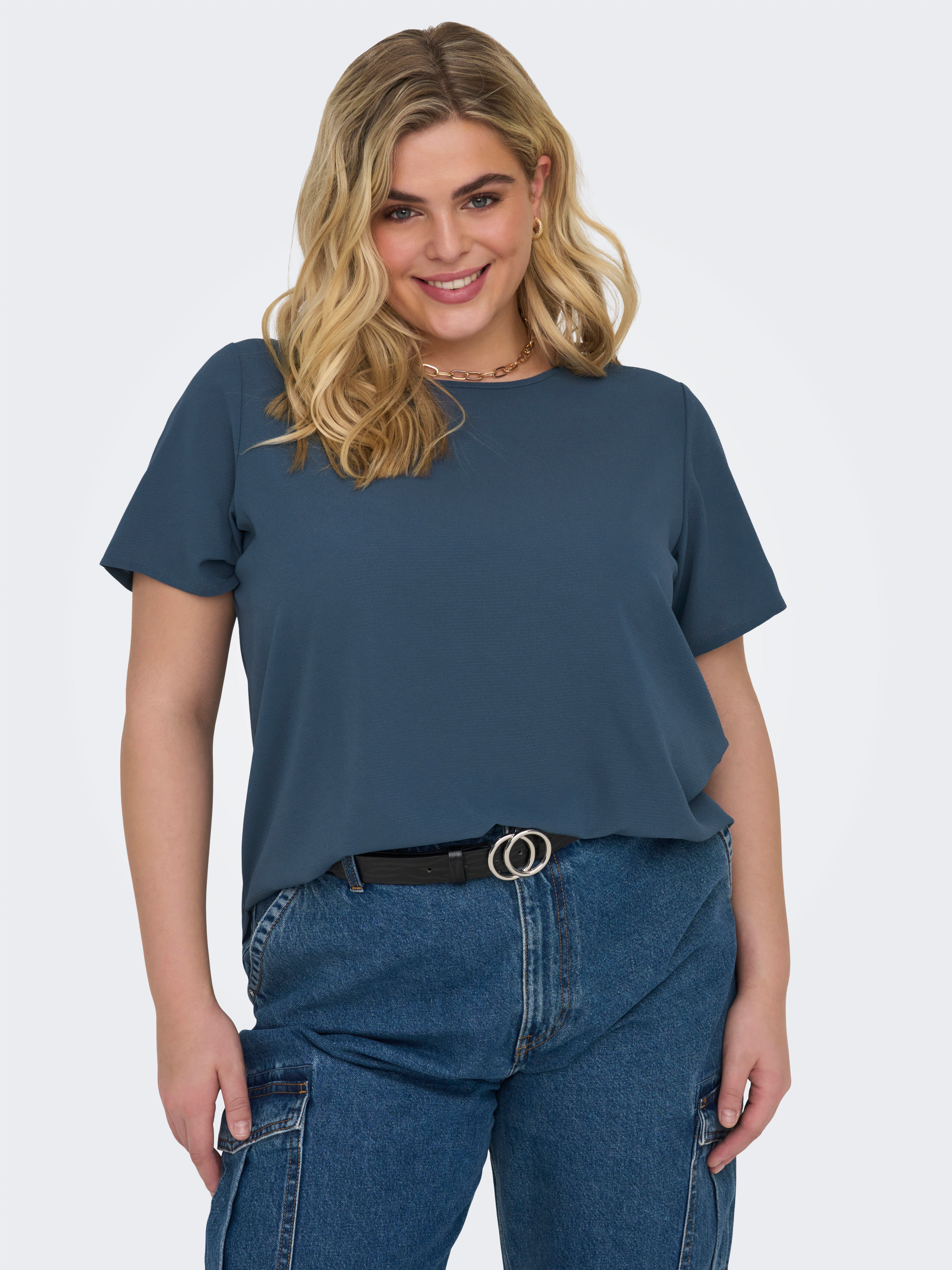 ONLY CARMAKOMA Shirtbluse "CARVICA SS TOP WVN NOOS" günstig online kaufen