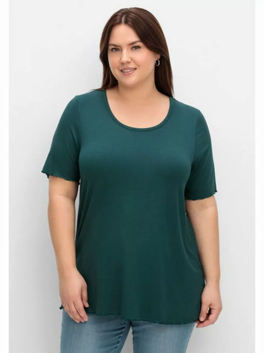 Sheego T-Shirt Große Größen in A-Linie, mit Cut-out im Nacken günstig online kaufen