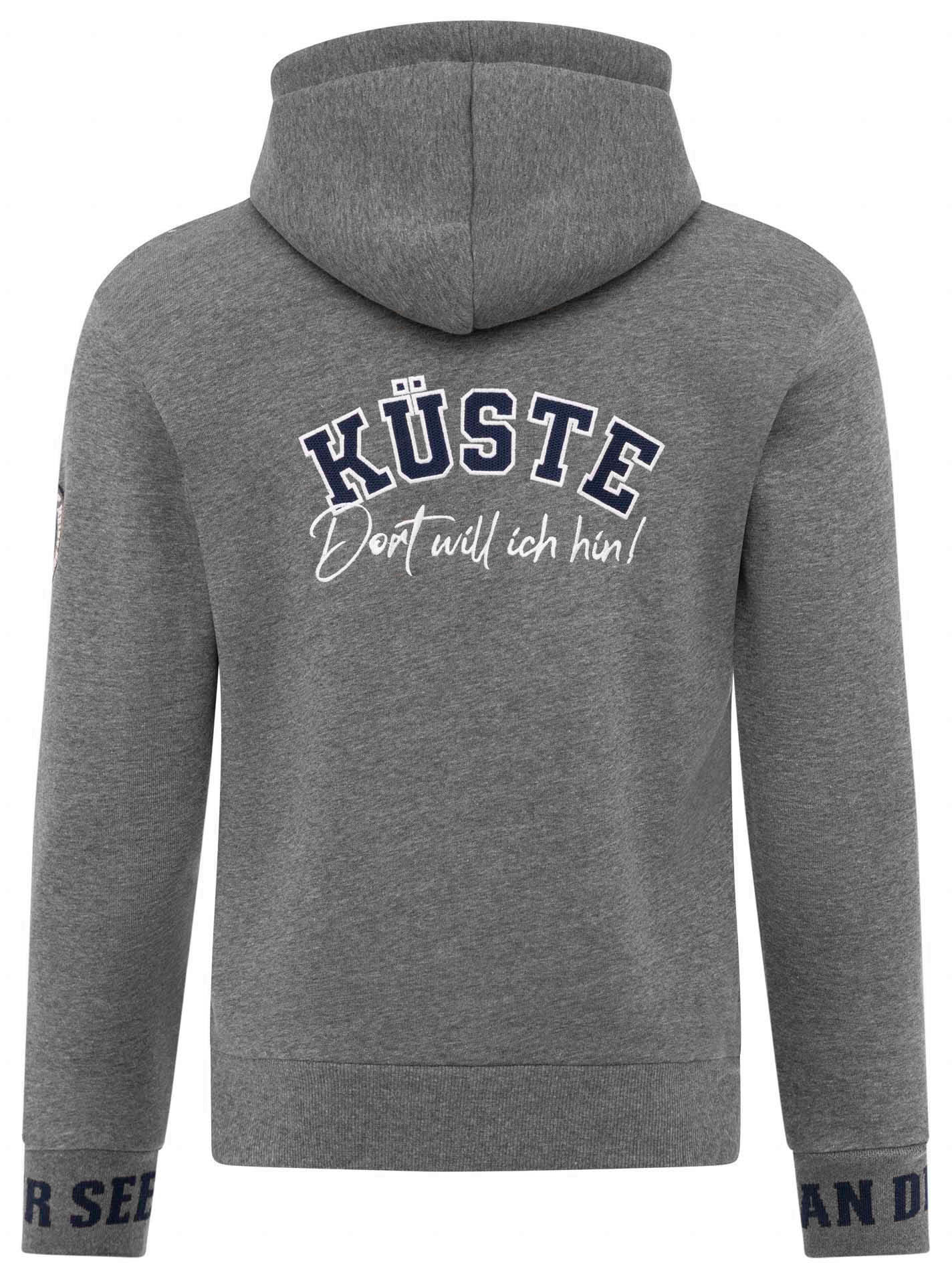 Zwillingsherz Kapuzensweatjacke ""Küste Meer Moin"", Taschen, Kordelzug, La günstig online kaufen