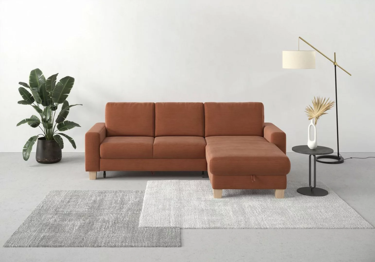 Home affaire Ecksofa Summer L-Form, mit Recamiere, mit oder ohne Bettfunkti günstig online kaufen