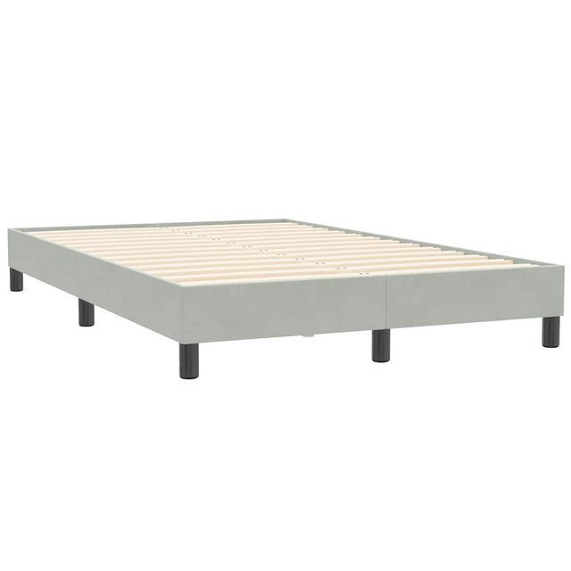 vidaXL Bett Boxspringbett ohne Matratze Hellgrau 120x210 cm Samt günstig online kaufen