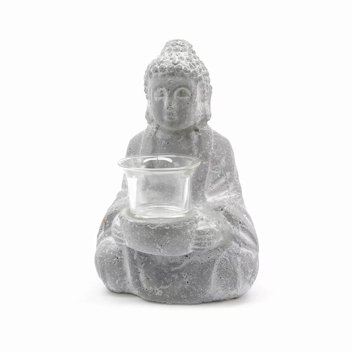 Kerzenschale Buddha 14 X 12,5 X 20 Cm Grau Beton günstig online kaufen