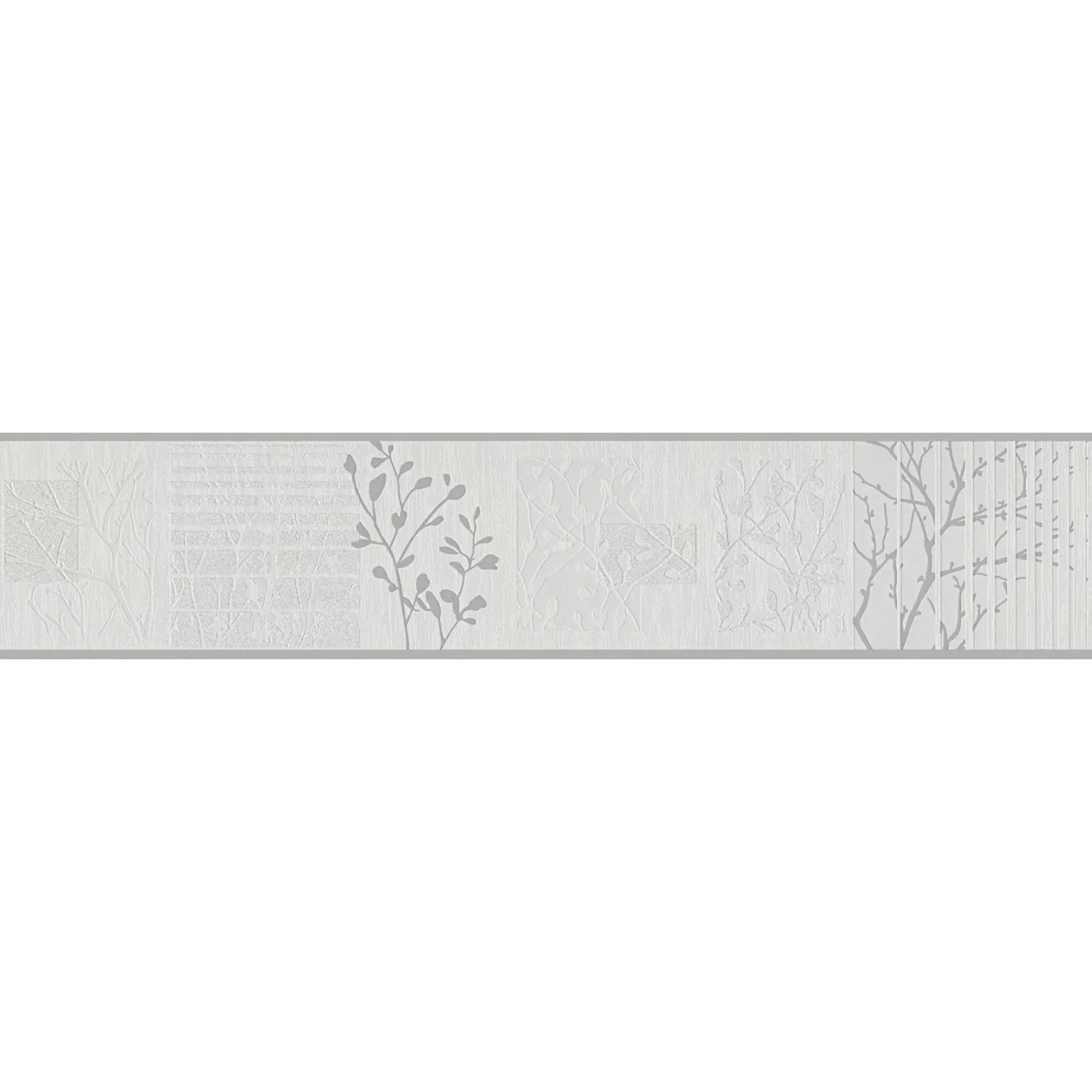 Bricoflor Hellgraue Tapeten Bordüre mit Baum Muster Moderne Tapetenborte fü günstig online kaufen