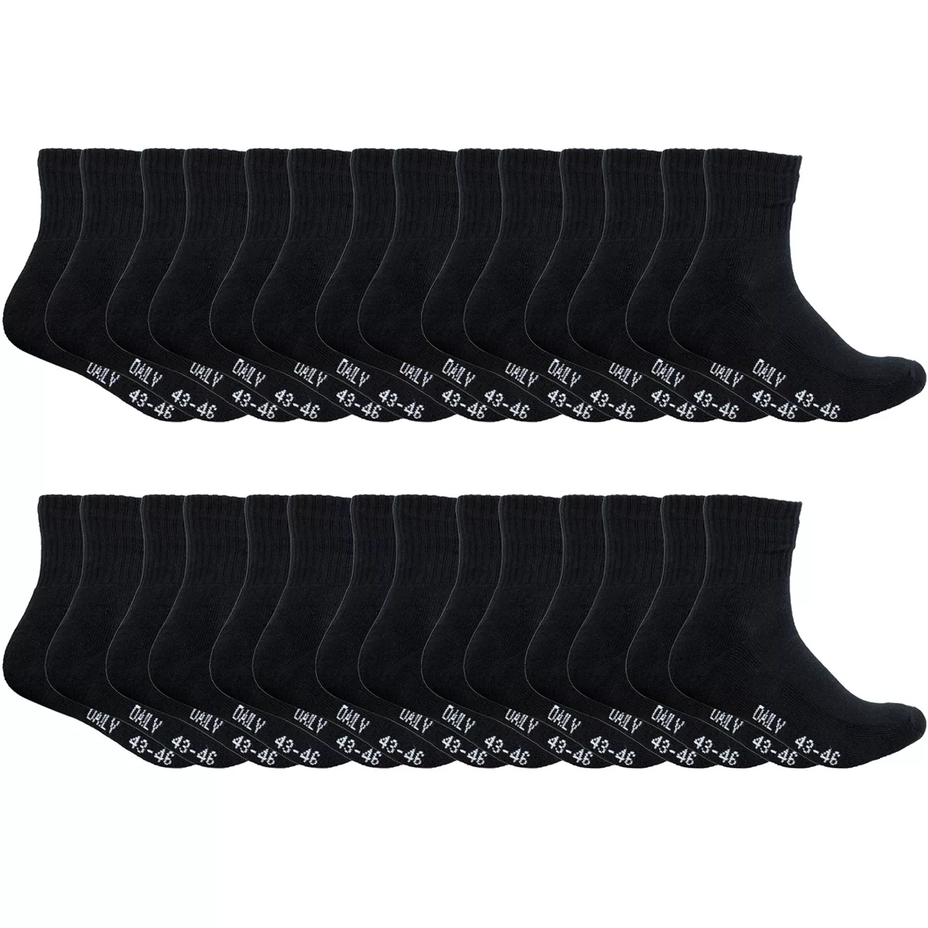 DAILYSOXX Herren Short Crew Socken Everyday mit Frotteesohle - 7, 14 oder 2 günstig online kaufen