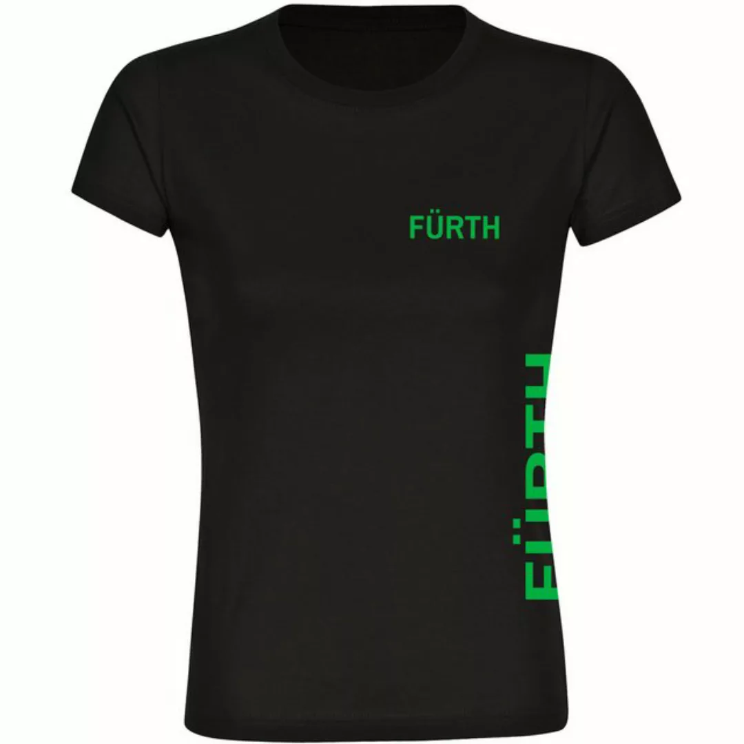 multifanshop T-Shirt Damen Fürth - Brust & Seite - Frauen günstig online kaufen