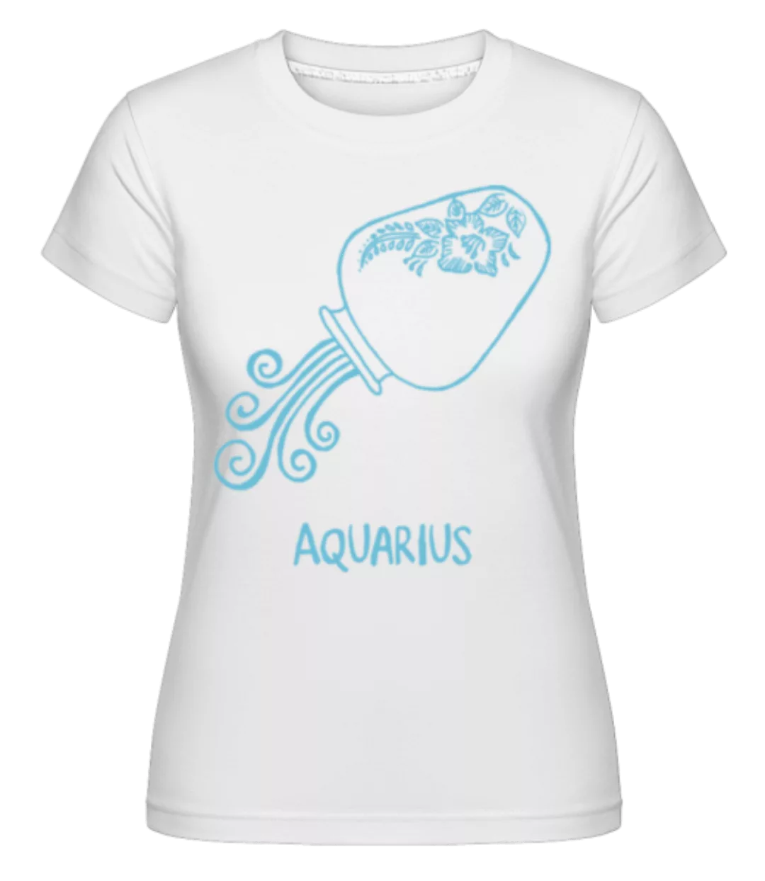 Scribble Style Zodiac Sign Aquarius · Shirtinator Frauen T-Shirt günstig online kaufen