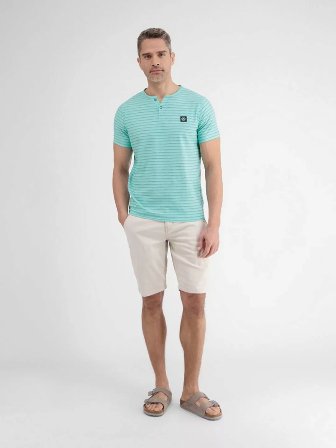 LERROS Henleyshirt LERROS Herren Serafino-Shirt, gestreift günstig online kaufen