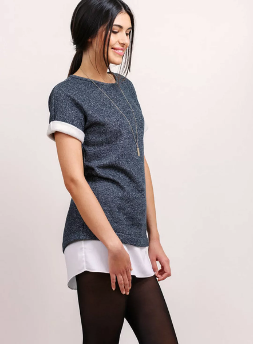 Longpullover Sweater Aus Bio-baumwolle günstig online kaufen