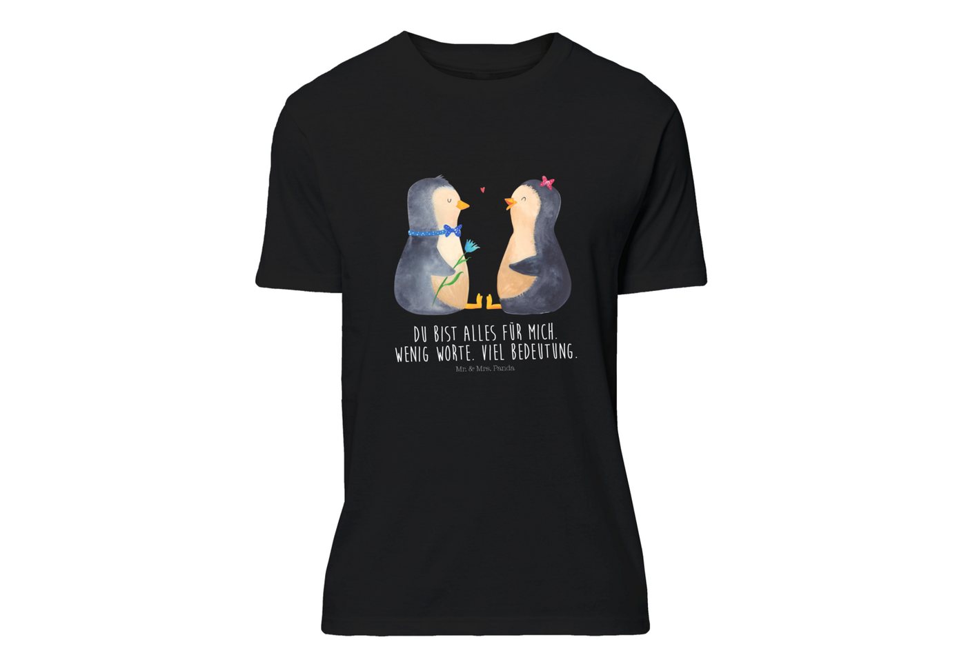 Mr. & Mrs. Panda T-Shirt Pinguin Pärchen - Schwarz - Geschenk, Liebesgesche günstig online kaufen