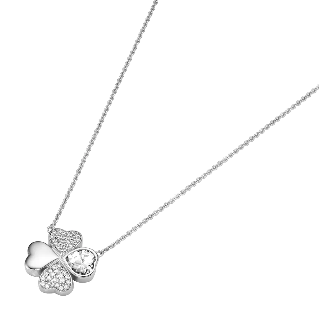 GIORGIO MARTELLO MILANO Collier "Mittelteil Kleeblatt mit Zirkonia, Silber günstig online kaufen