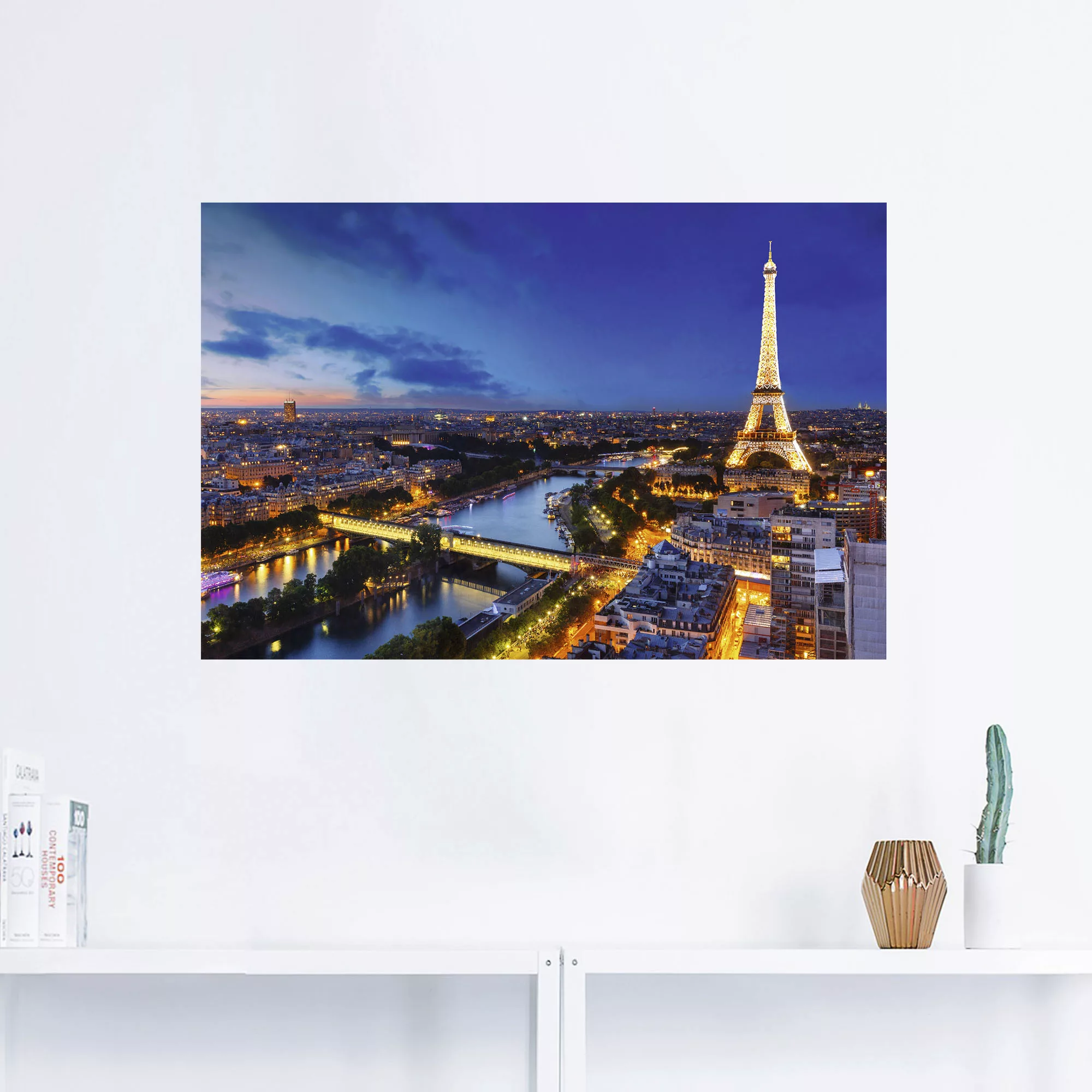 Artland Wandbild "Eiffelturm und Seine am Abend, Paris", Paris, (1 St.) günstig online kaufen