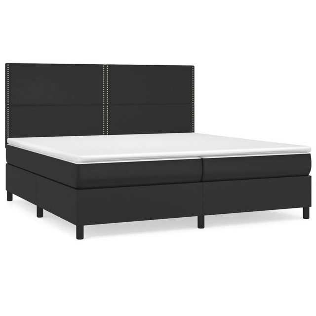 vidaXL Bettgestell Boxspringbett mit Matratze Schwarz 200x200 cm Kunstleder günstig online kaufen