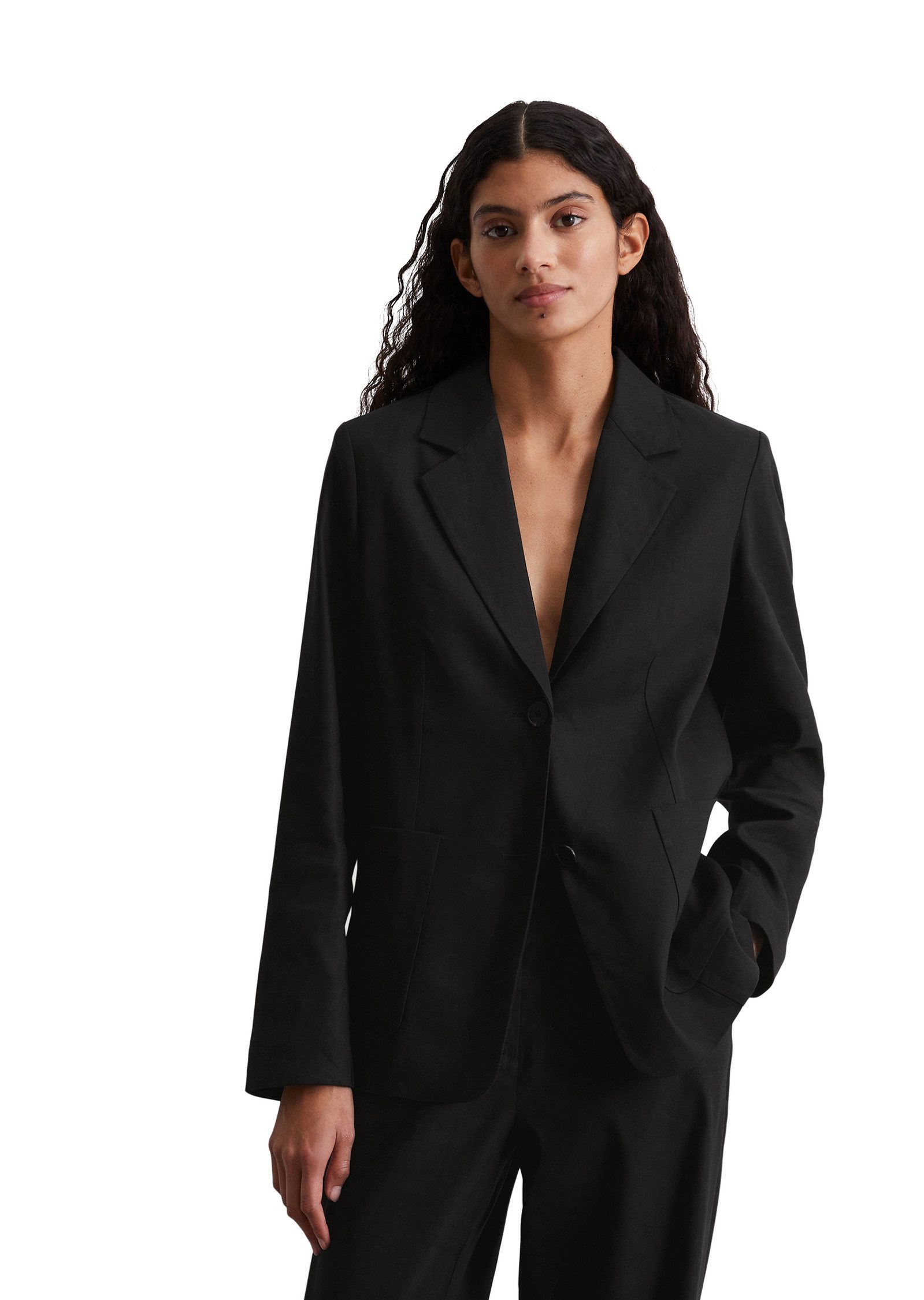 Marc OPolo Longblazer "aus Leinen-Viskose-Stretch" günstig online kaufen