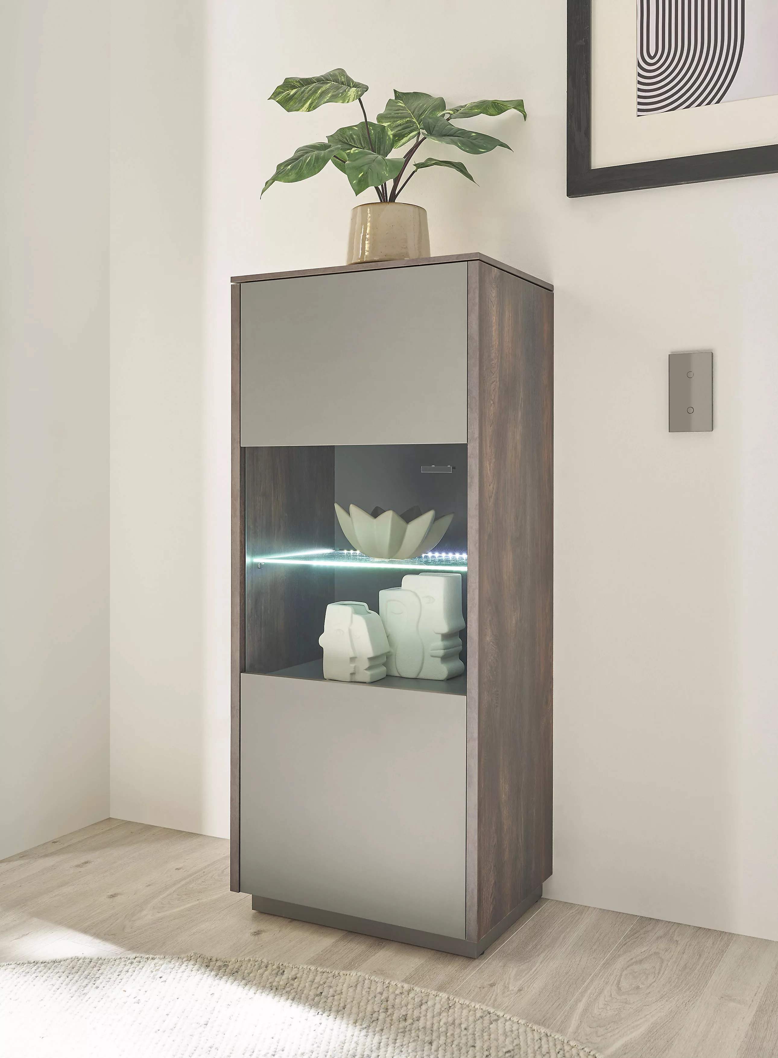 INOSIGN Vitrine "LARGO", Soft-Close-Funktion, Höhe ca. 130 cm günstig online kaufen