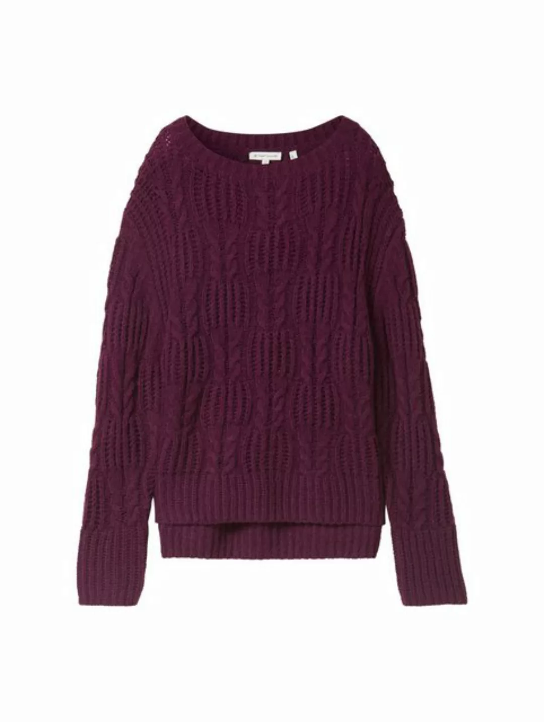 TOM TAILOR Strickpullover (1-tlg) Lochmuster günstig online kaufen