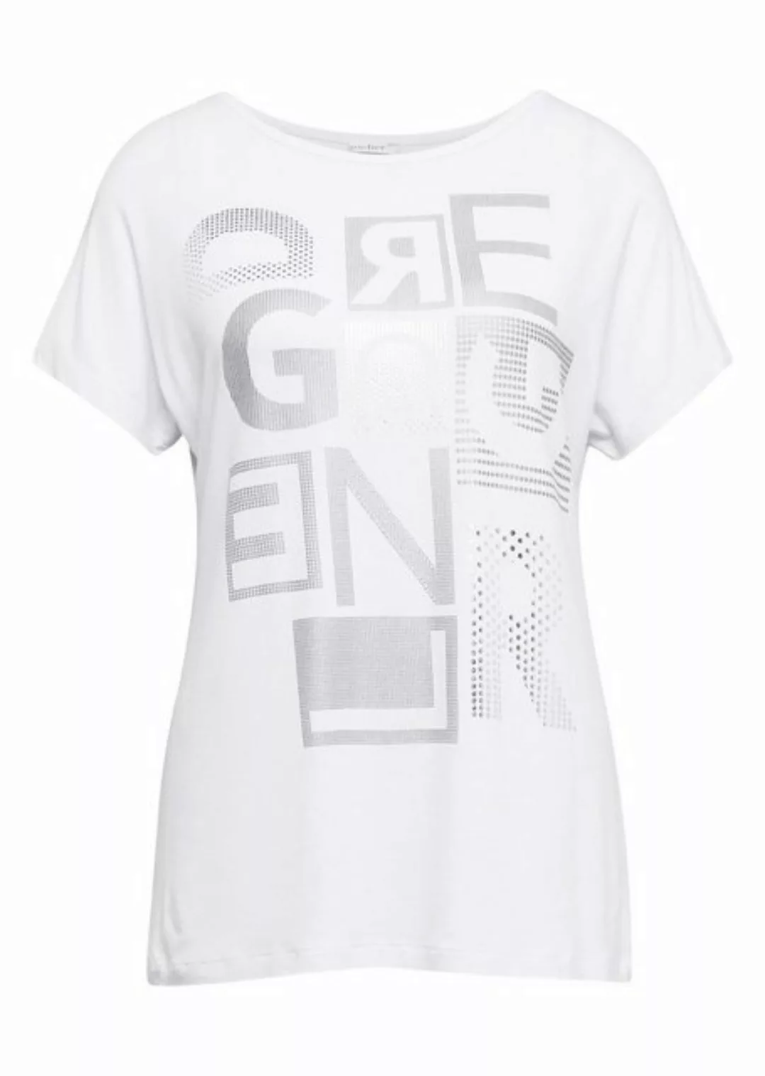 GOLDNER T-Shirt Angenehm weiches Shirt mit Glitzersteinen günstig online kaufen