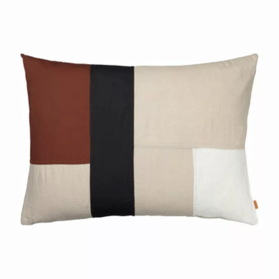 Kissen Part Large textil bunt / 80 x 60 cm - Leinen & Bio-Baumwolle - Ferm günstig online kaufen