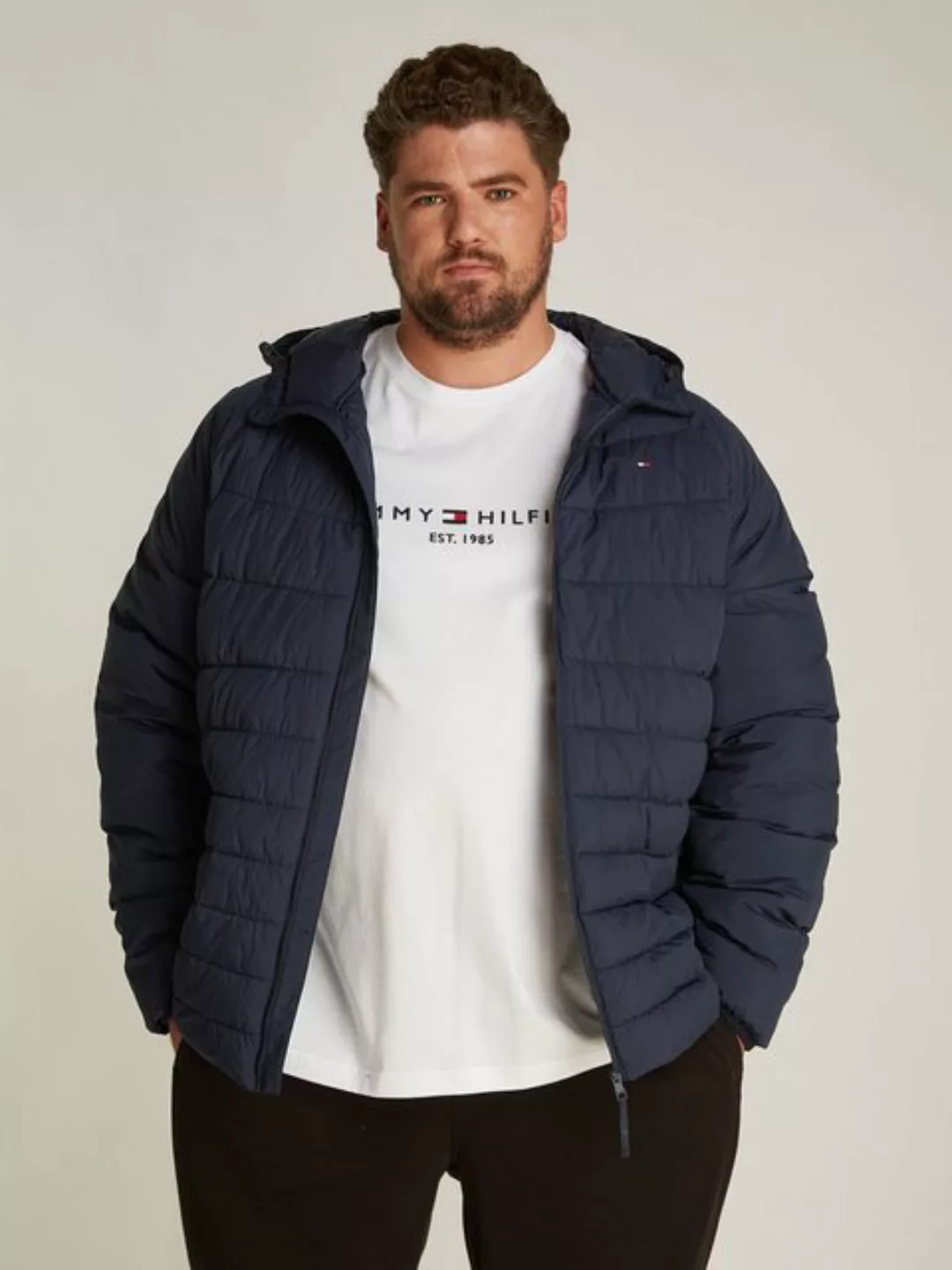 Tommy Hilfiger Big & Tall Steppjacke BT-MIX QUILT HOODED JACKET-B in Großen günstig online kaufen