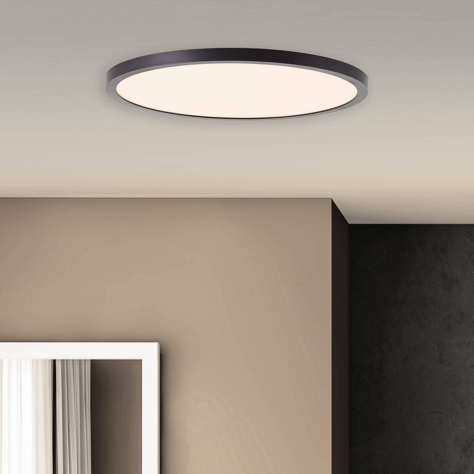 LED-Deckenlampe Tuco, dimmbar, schwarz, Ø 30 cm günstig online kaufen