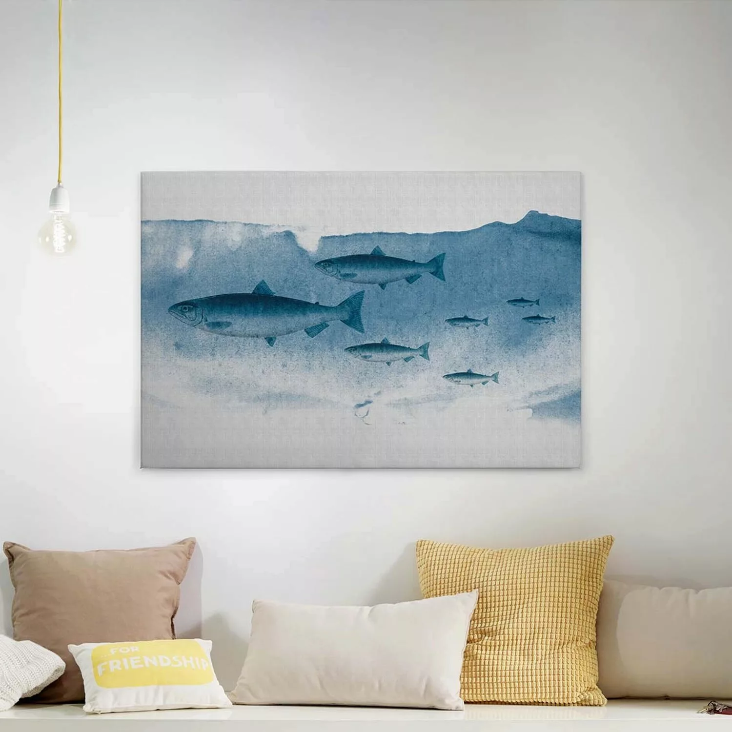 A.S. Création Leinwandbild "into the blue", Tiere, (1 St.), Keilrahmen Bild günstig online kaufen