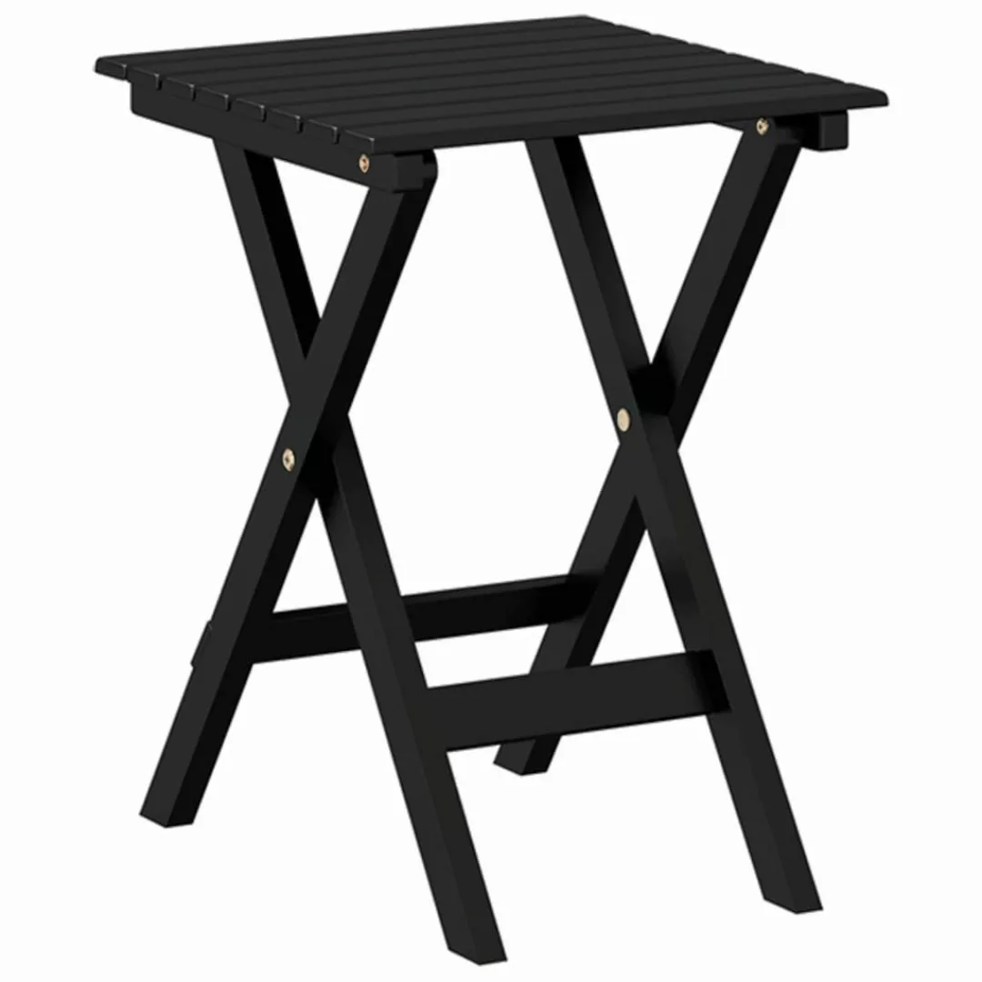 vidaXL Gartentisch Beistelltisch Klappbar Schwarz Massivholz günstig online kaufen
