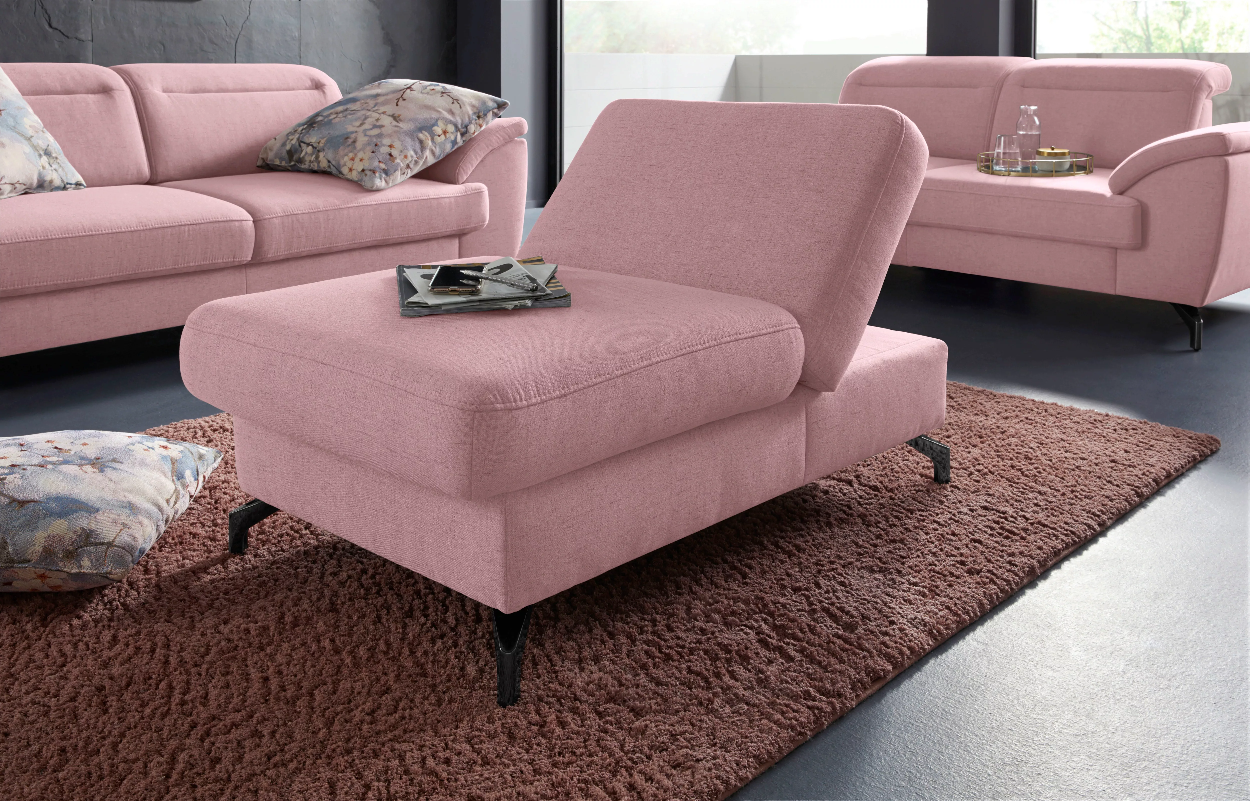 sit&more Hocker "Percy", Fußhöhe 12 cm, mit Klappfunktion, wahlweise in 2 F günstig online kaufen