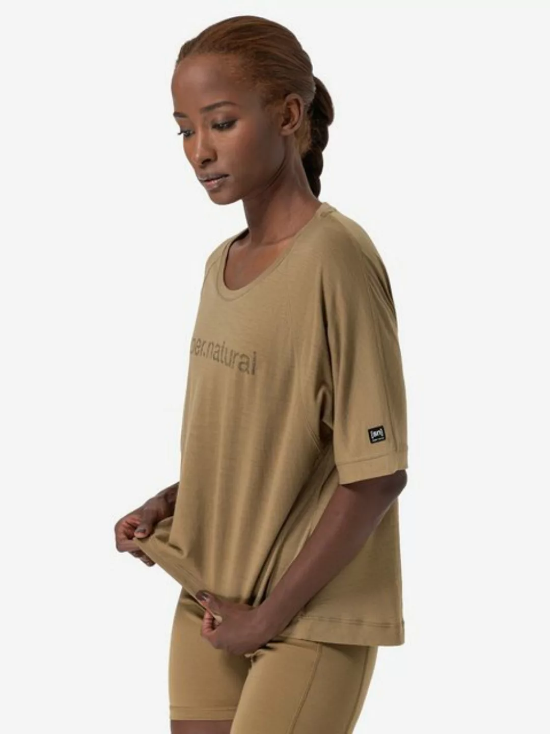 SUPER.NATURAL Print-Shirt für Damen aus Merino W LIQUID FLOW TEE hoch gesch günstig online kaufen