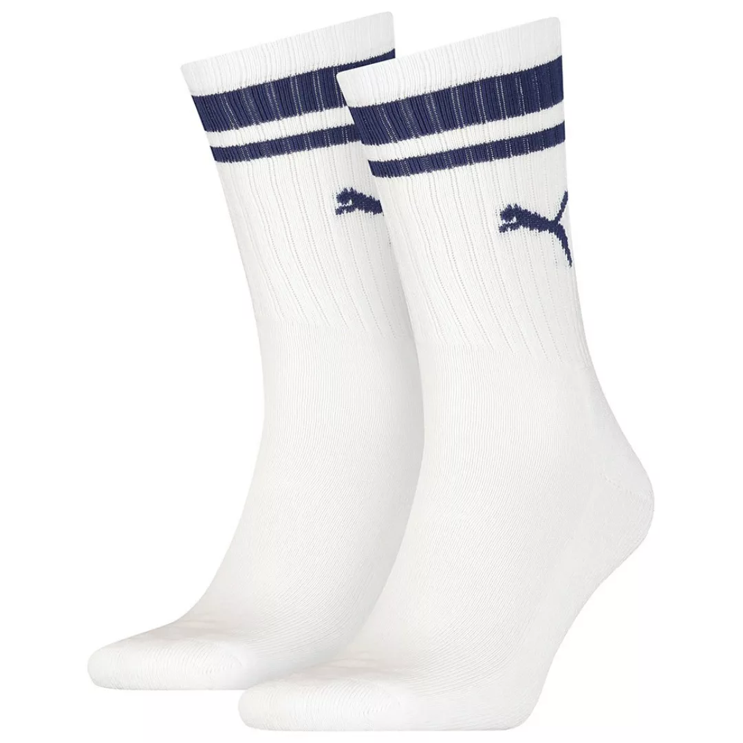 Puma Heritage Stripe Crew Socken 2 Paare EU 43-46 White / Blue günstig online kaufen