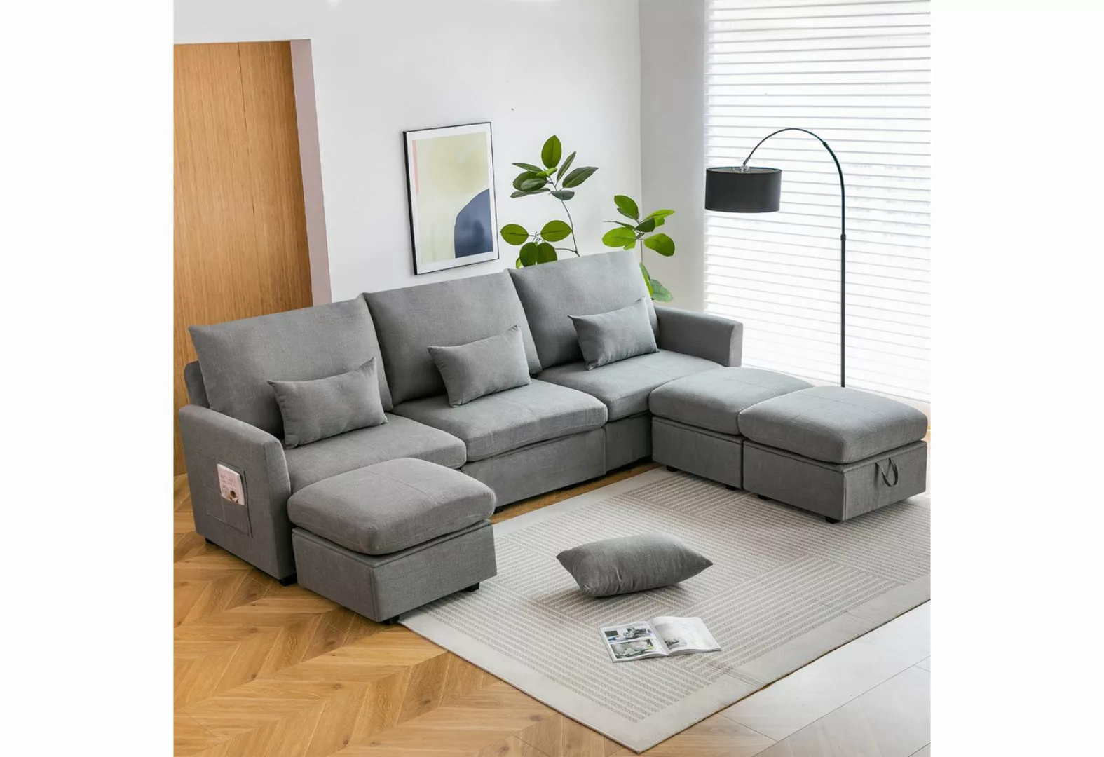 HOMYEDAMIC Big-Sofa 1/2/3/4/5/6-Sitzer Ecksofa Loungesessel einschließlich günstig online kaufen