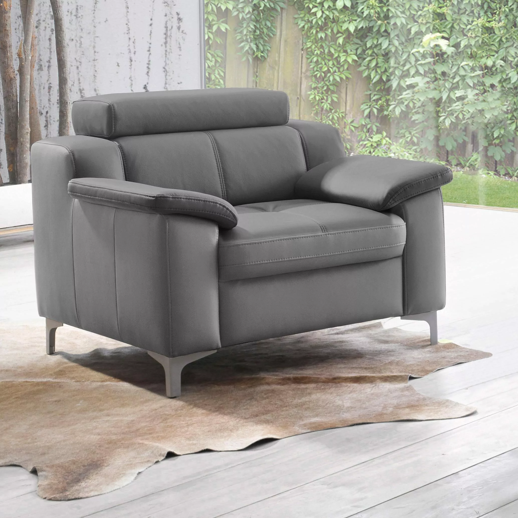 exxpo - sofa fashion Sessel "Florenz, Loungesessel, Relaxsessel mit hohem S günstig online kaufen