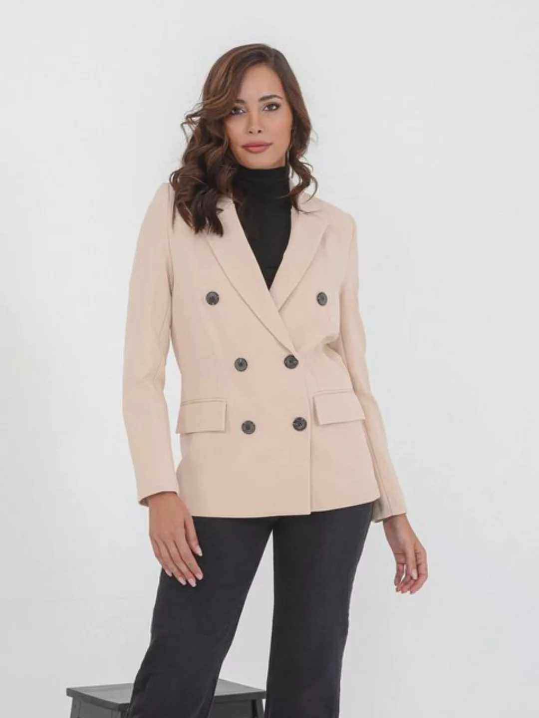 Freshlions Jackenblazer Blazer 'ANITA' Beige XL Falten günstig online kaufen