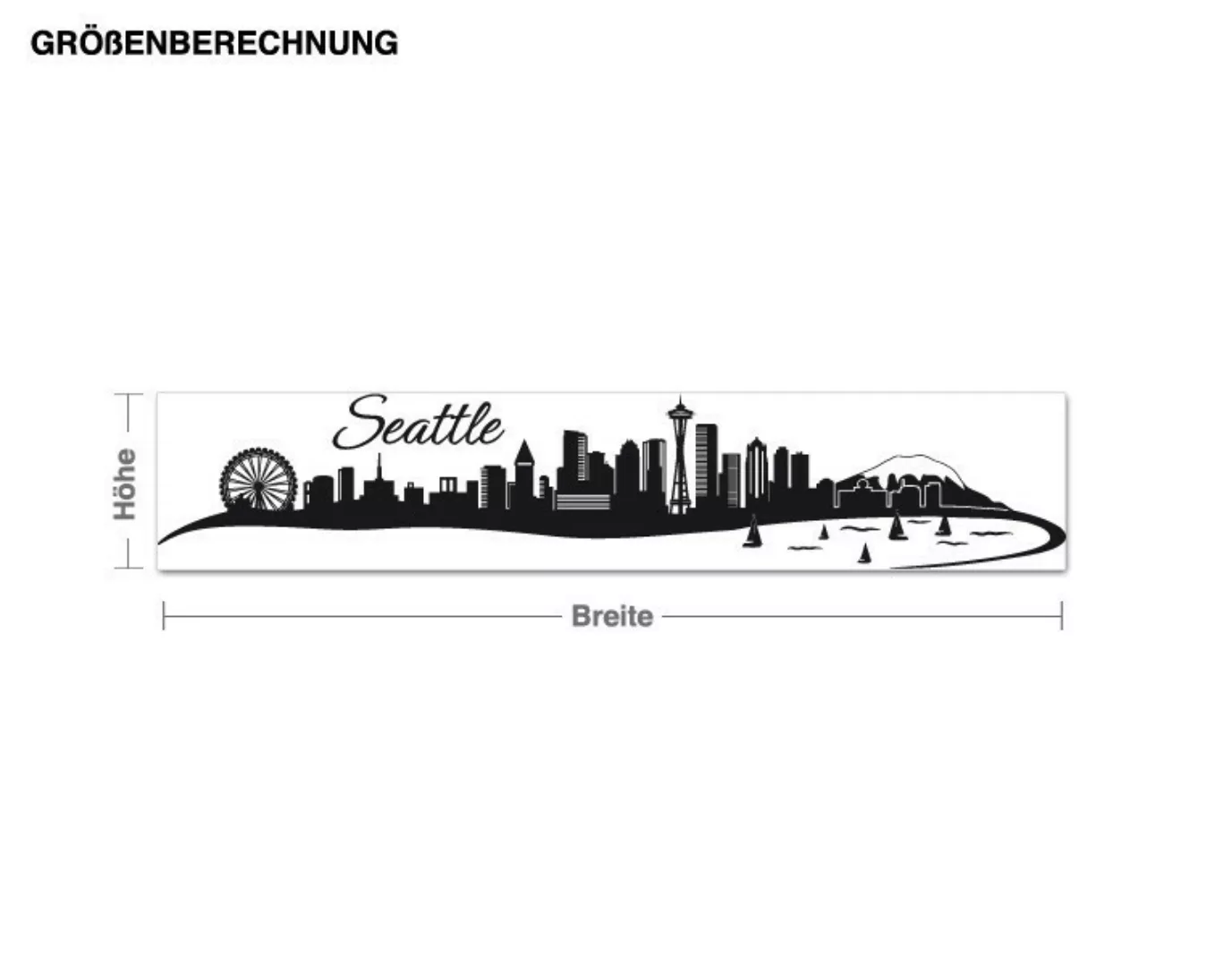 Wandtattoo Architektur & Skyline Seattle günstig online kaufen