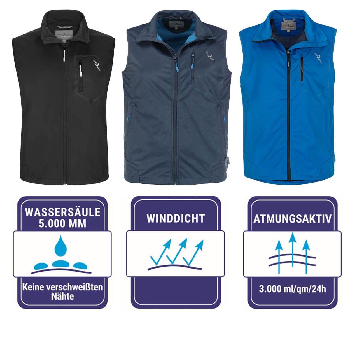 Blue Wave Softshellweste Herren Weste Joe günstig online kaufen