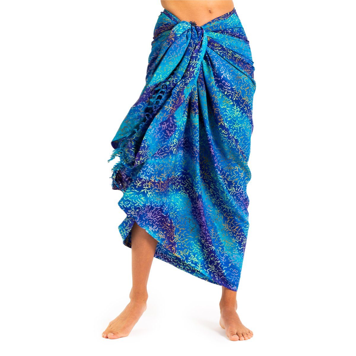 PANASIAM Pareo Sarong Wachsbatik Blautöne aus günstig online kaufen