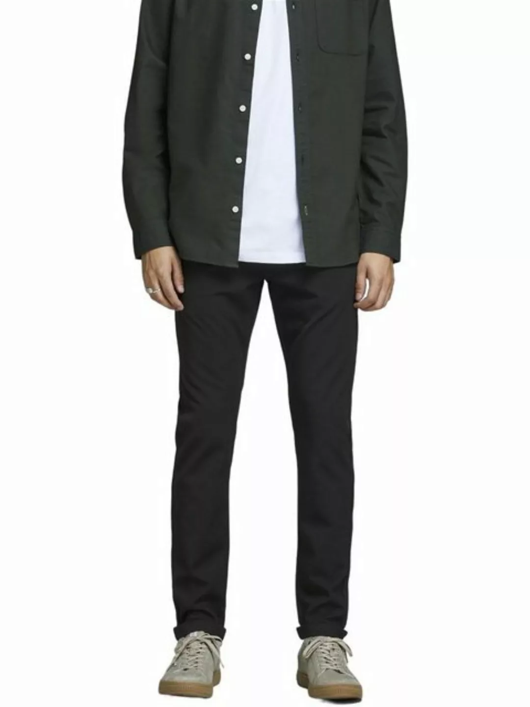 Jack & Jones Herren Chino Hose JPSTMARCO JJCONNOR AKM 769 - Slim Fit Schwar günstig online kaufen