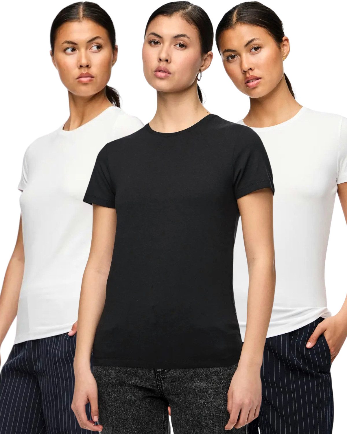 pieces T-Shirt Basic Rundhals T-Shirts im günstig online kaufen