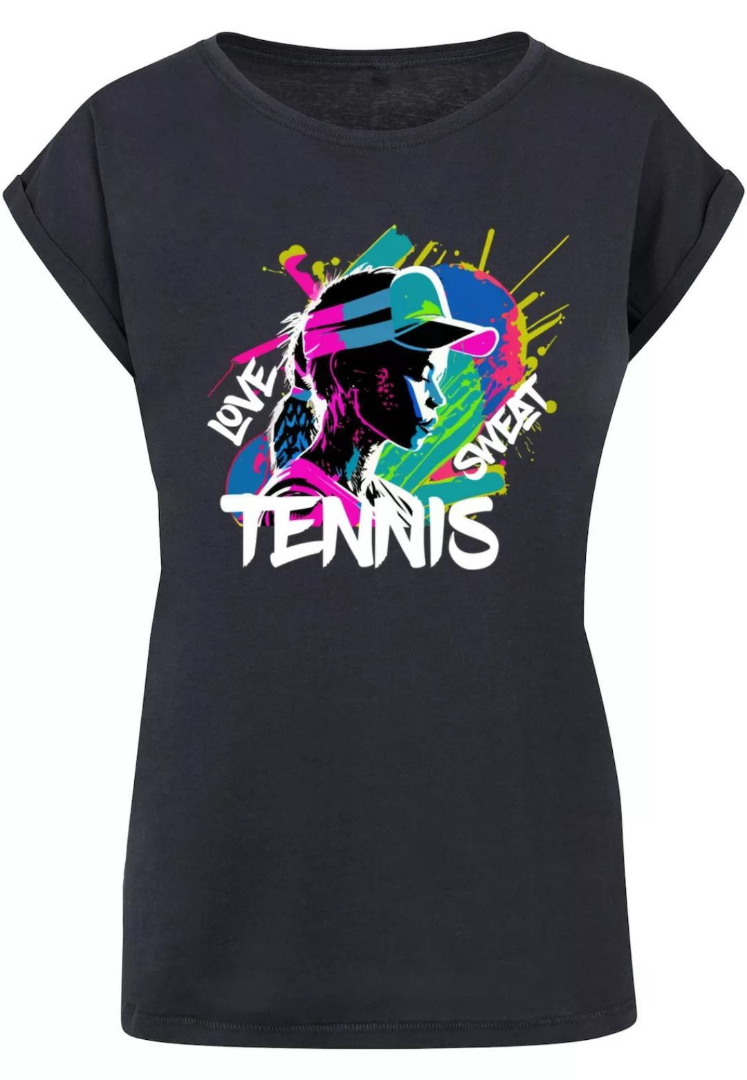 Merchcode T-Shirt "Merchcode Damen Ladies Tennis Love, Sweat - T-Shirt" günstig online kaufen