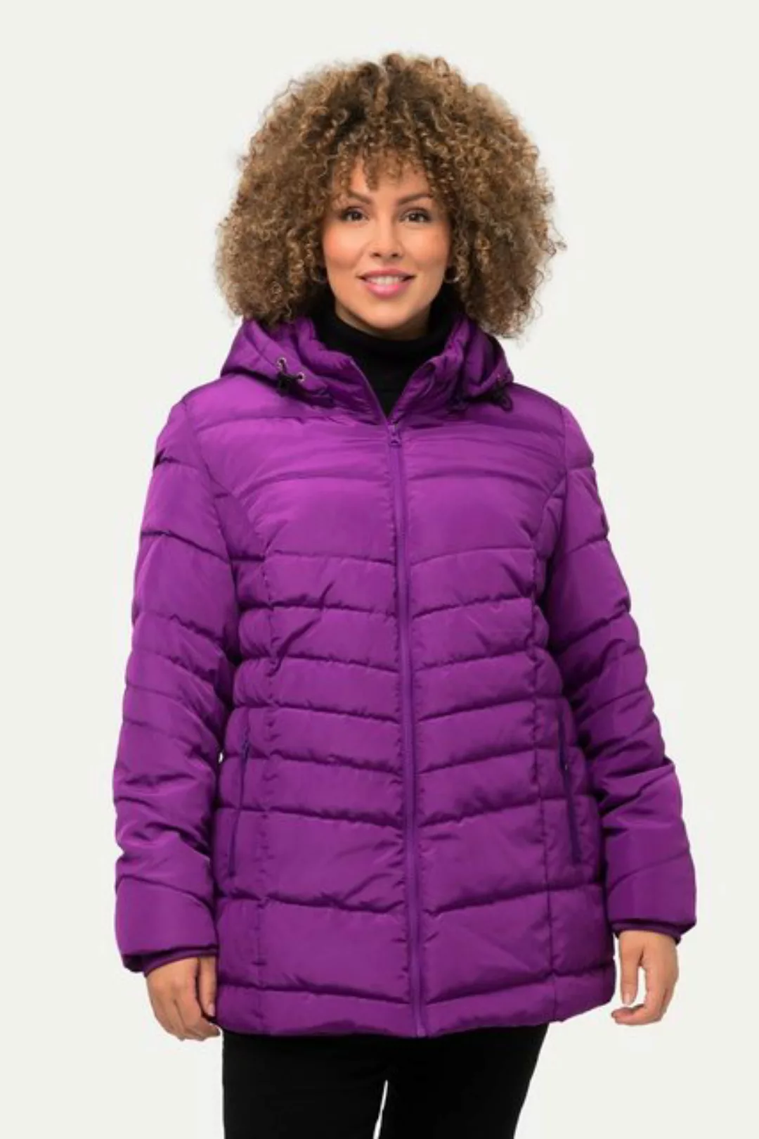 Ulla Popken Steppjacke Steppjacke mit abnehmbarer Kapuze wasserabweisend günstig online kaufen