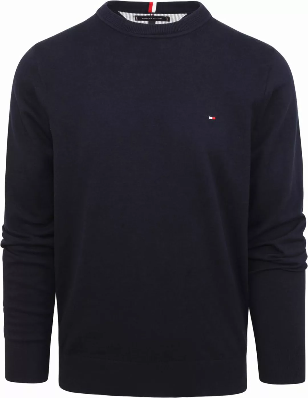 Tommy Hilfiger Pullover Rundhals Navy - Größe M günstig online kaufen