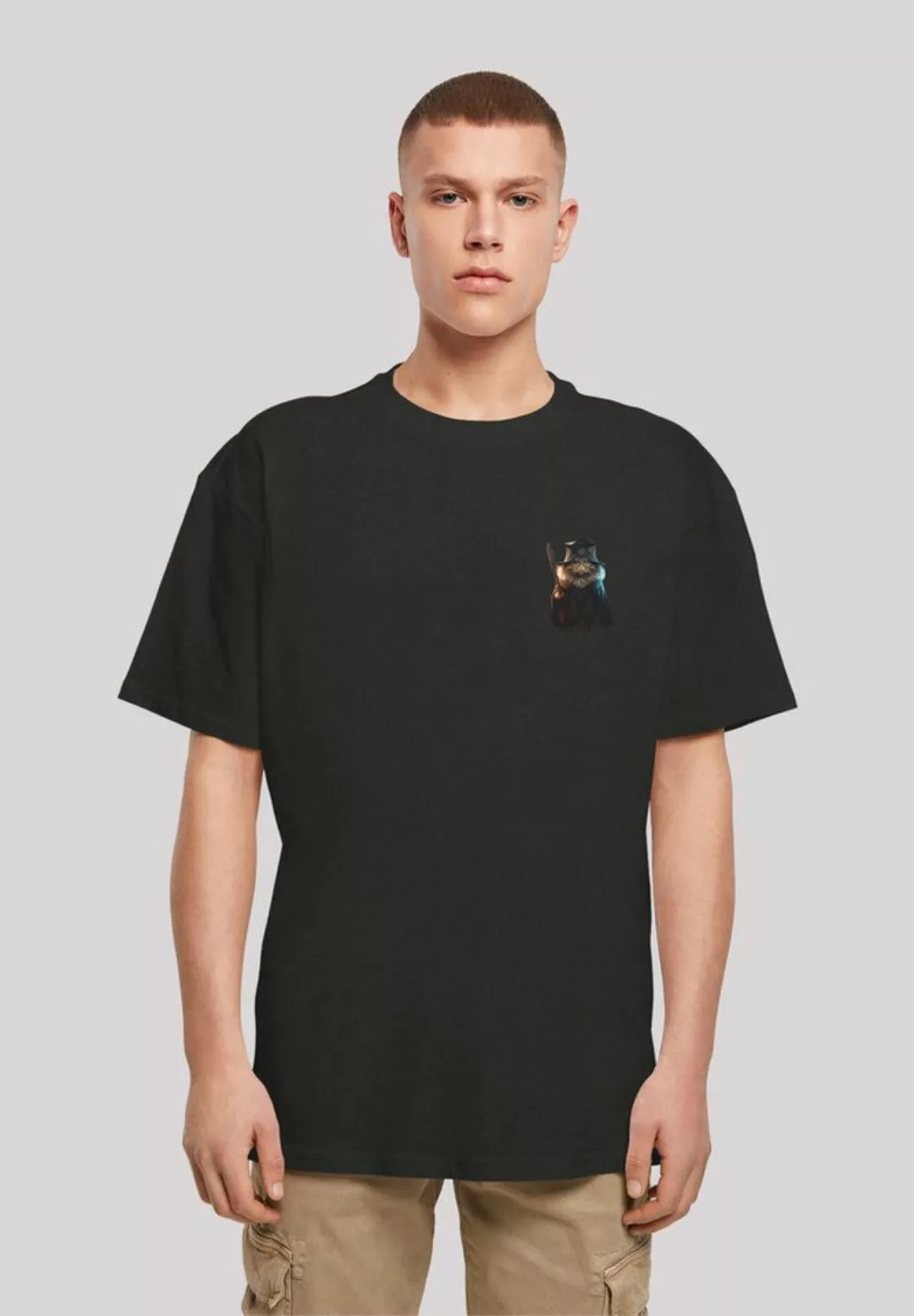 F4NT4STIC T-Shirt "Wizard Cat OVERSIZE TEE", Print günstig online kaufen