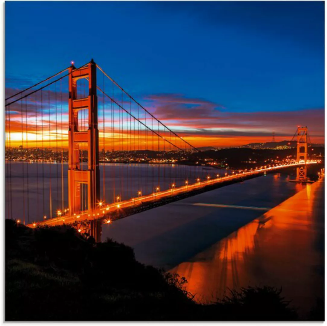 Artland Glasbild "The Golden Gate Bridge am frühen Morgen", Brücken, (1 St. günstig online kaufen