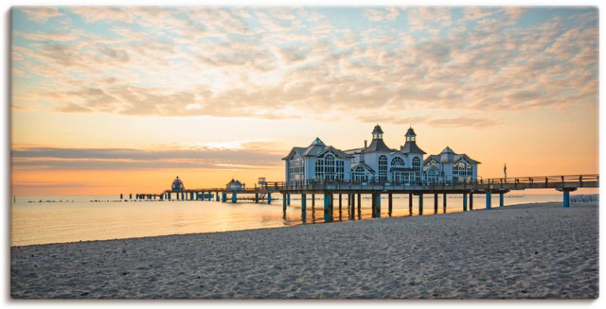 Artland Wandbild »Seebrücke Sellin bei Sonnenaufgang«, Strand, (1 St.), als günstig online kaufen