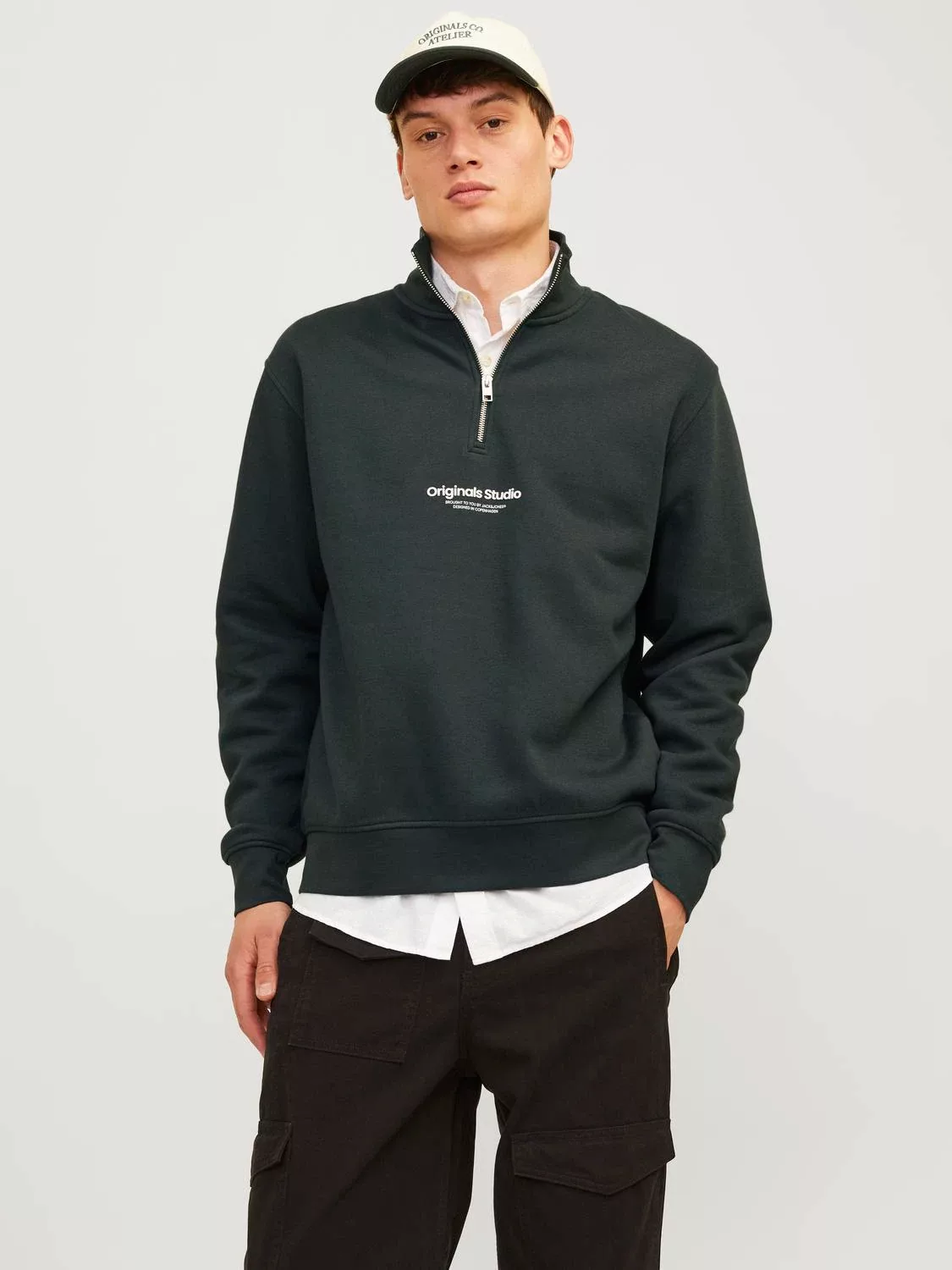 Jack & Jones Sweatshirt JORVESTERBRO SWEAT QUARTER ZIP HN NOOS günstig online kaufen