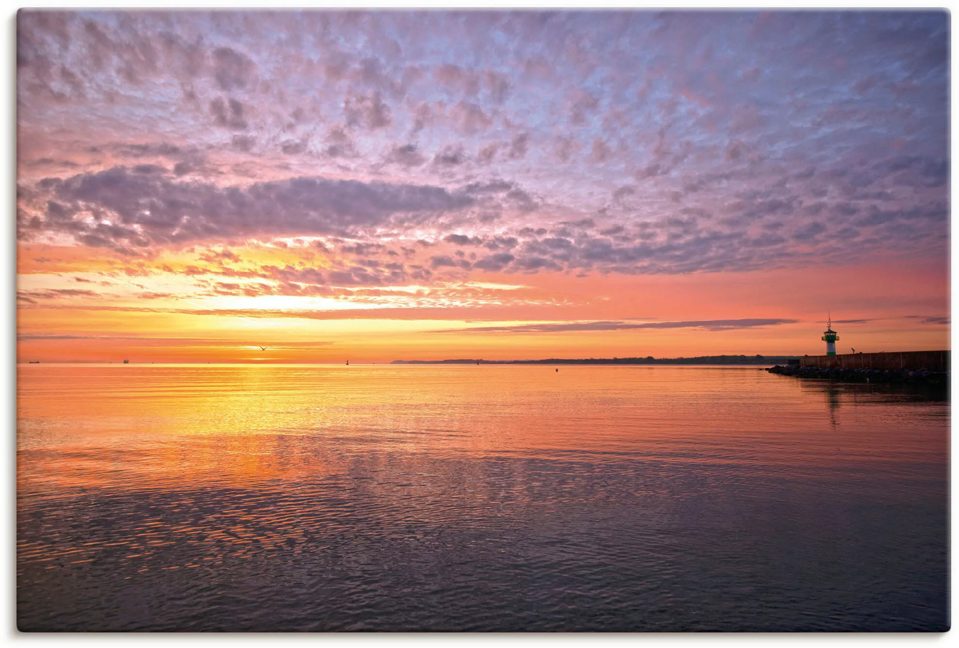 Artland Wandbild "Sonnenaufgang am Ostseestrand", Bilder vom Sonnenuntergan günstig online kaufen
