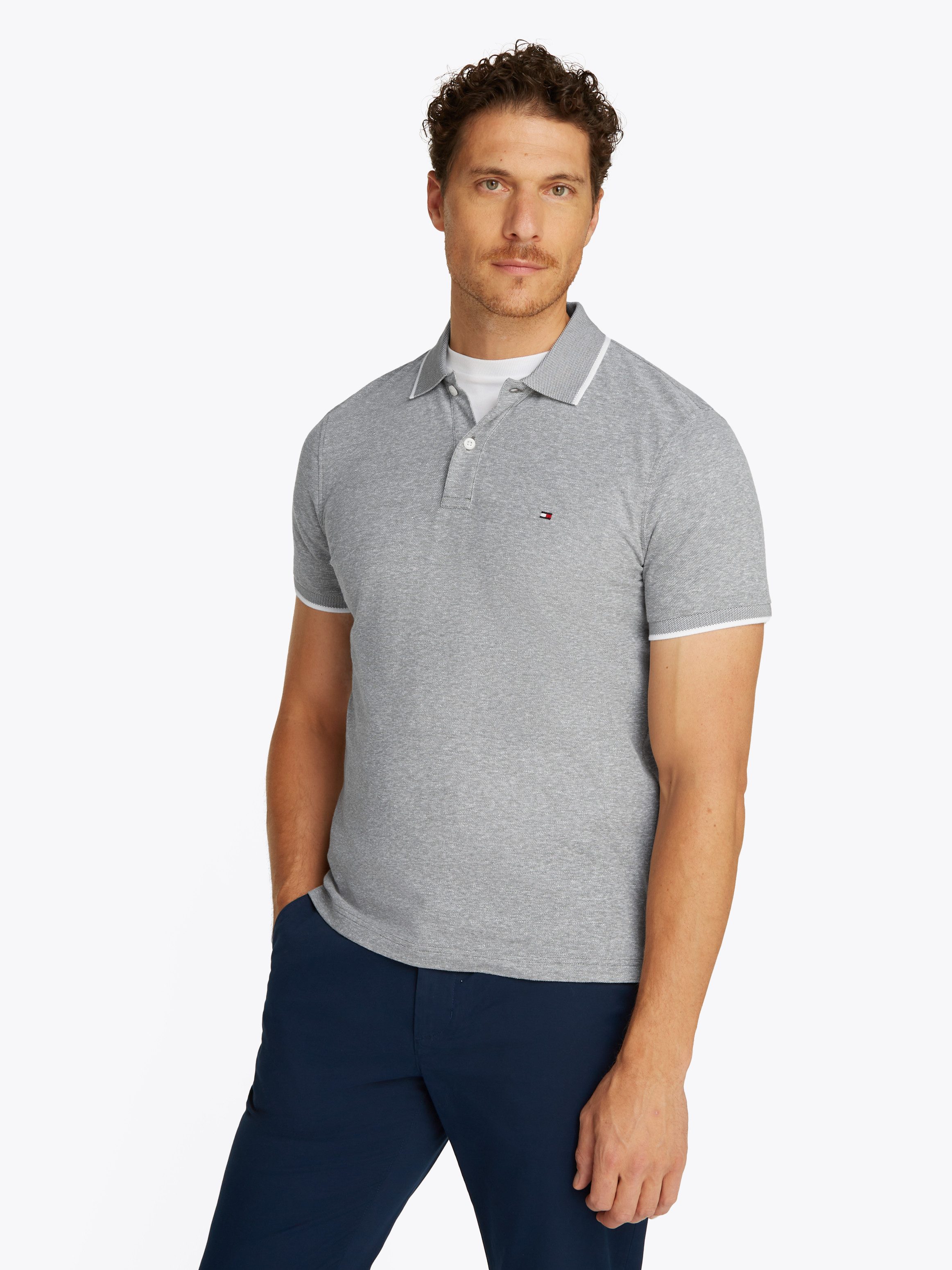 Tommy Hilfiger Linen Piqué Polo Shirt Grün - Größe XXL günstig online kaufen